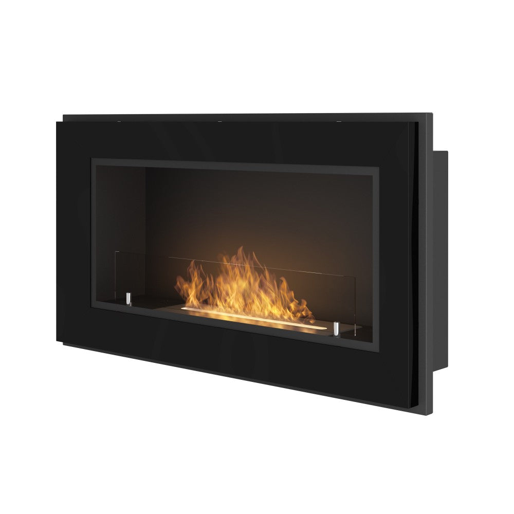 Caminetto a Bioetanolo Frame 900 SimpleFire da incasso con Vetro Nero