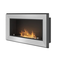 Caminetto a Bioetanolo Frame 900 SimpleFire da incasso Inox con Vetro