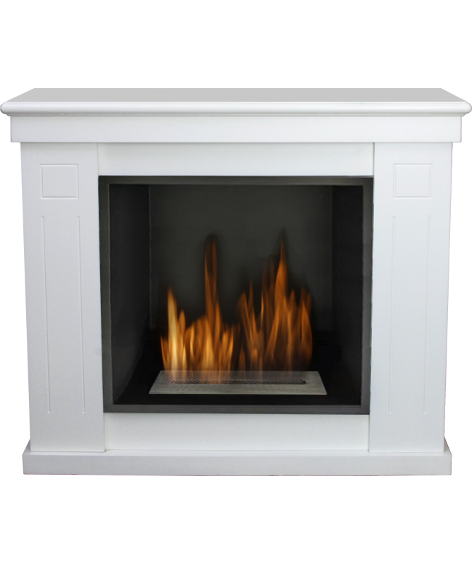 Caminetto a bioetanolo Raffaello bianco bruciatore 1,7lt