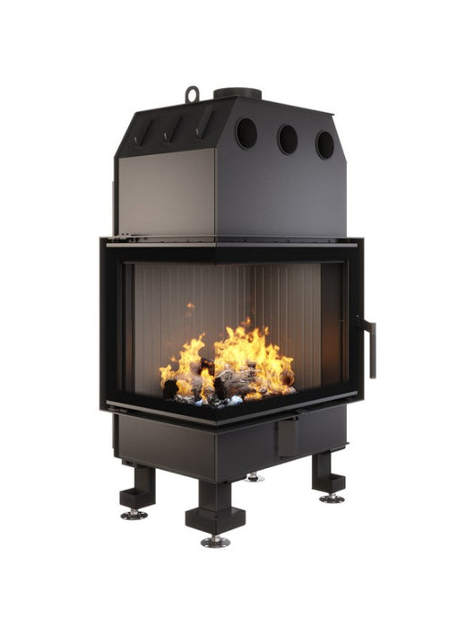 Caminetto ad angolo Inserto Apertura sinistra Nero Energy 65x50x47 (14,5 kW) ECO