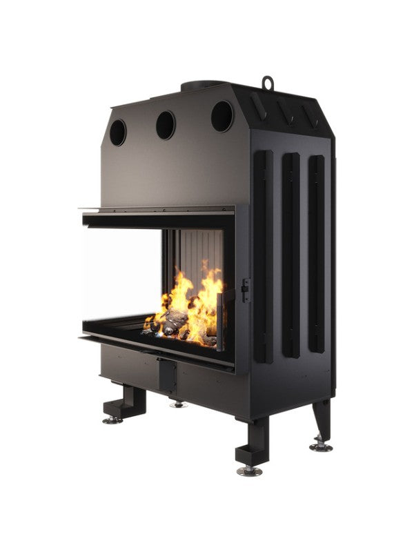 Caminetto ad angolo Inserto Apertura sinistra Nero Energy 85x50x47 (17 kW) ECO