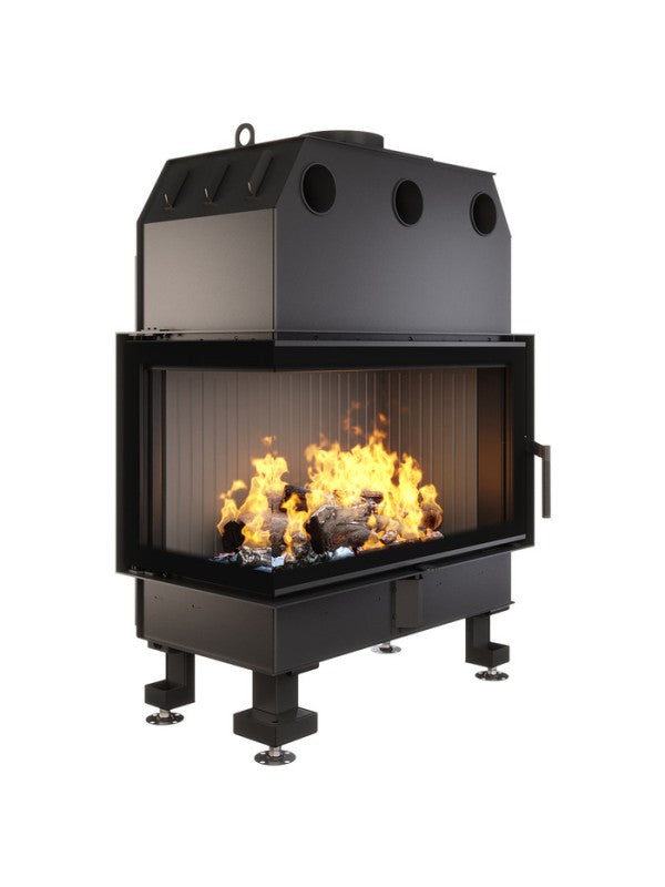 Caminetto ad angolo Inserto Apertura sinistra Nero Energy 85x50x47 (17 kW) ECO