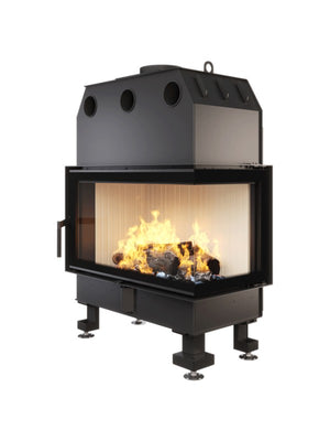 Caminetto ad angolo Inserto Apertura destra Energy 85x50x47 (17 kW) ECO