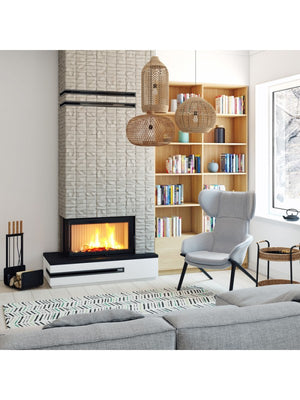 Caminetto ad angolo Inserto Apertura destra Energy 85x50x47 (17 kW) ECO