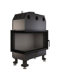 Caminetto ad angolo Inserto Apertura sinistra Nero Energy 85x50x47 (17 kW) ECO