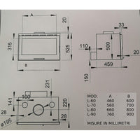 Caminetto Inserto a Legna F.lli Lerda L-60 Ventilato Kw 12