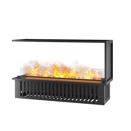 Caminetto a Vapore Acqueo da Incasso Inside U 1200 con Fiamma Multicolore, Effetto 3D e Controllo App, Serbatorio 2.4l - 120cm Autorefill