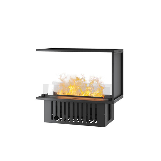 Caminetto a Vapore Acqueo da Incasso Inside U 800 con Fiamma Multicolore, Effetto 3D e Controllo App, Serbatoio 1.2l - 800cm Autorefill