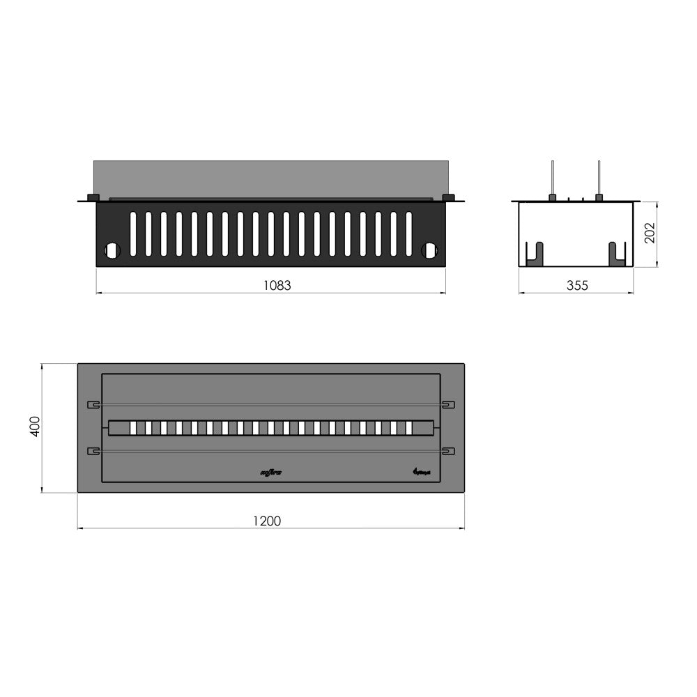 Caminetto a Vapore Acqueo da Incasso Invapo Insert 1200 - Fiamma Multicolore, Effetto 3D e Controllo App, Serbatoio 2.4l - 120cm