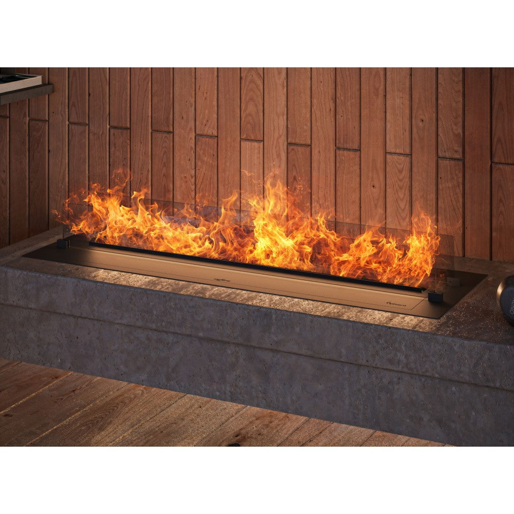 Caminetto a Vapore Acqueo da Incasso Invapo Insert 1200 - Fiamma Multicolore, Effetto 3D e Controllo App, Serbatoio 2.4l - 120cm