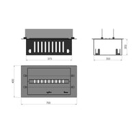 Caminetto a Vapore Acqueo da Incasso Invapo Insert 700 - Fiamma Multicolore, Effetto 3D e Controllo App, Serbatoio 1.2l - 70cm