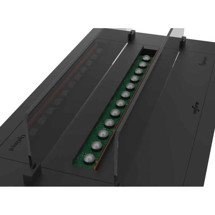 Caminetto a Vapore Acqueo da Incasso Invapo Insert 700 - Fiamma Multicolore, Effetto 3D e Controllo App, Serbatoio 1.2l - 70cm