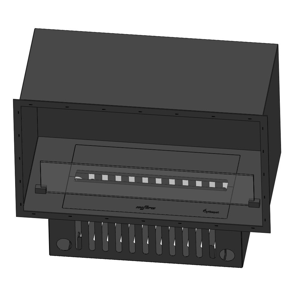 Caminetto a Vapore Acqueo da Incasso Invapo Inside 800 - Fiamma Multicolore, Effetto 3D e Controllo App, Serbatoio 1.2l - 835cm