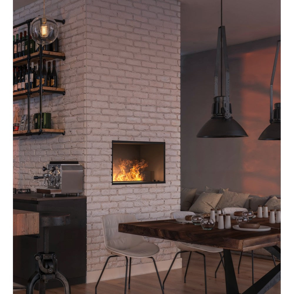 Caminetto a Vapore Acqueo da Incasso Inside U 800 con Fiamma Multicolore, Effetto 3D e Controllo App, Serbatoio 1.2l - 800cm