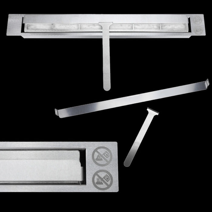 Camino a bioetanolo a parete o da incasso Lucca Bianco L 90 x P 12 x H 40