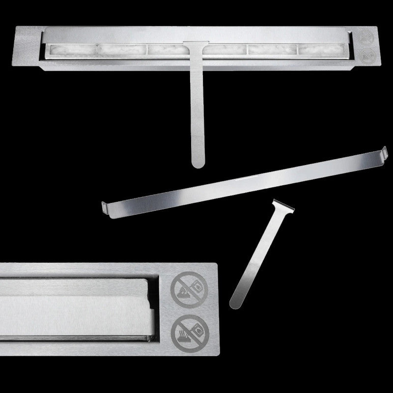 Camino a bioetanolo a parete o da incasso Lucca Bianco L 90 x P 12 x H 40