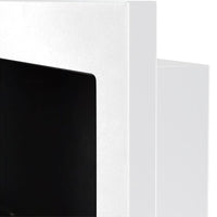 Camino a bioetanolo a parete o da incasso Lucca Bianco L 90 x P 12 x H 40