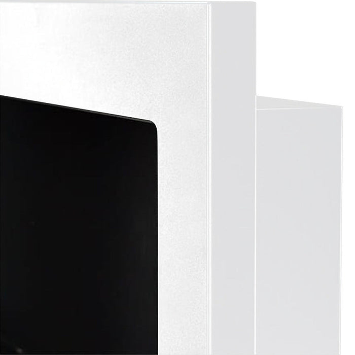 Camino a bioetanolo a parete o da incasso Lucca Bianco L 90 x P 12 x H 40