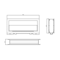 Camino a Bioetanolo Bifacciale da Incasso Montefalco 90 – 90X15,2X40 Cm