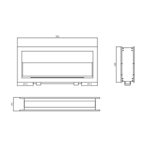 Camino a Bioetanolo Bifacciale da Incasso Montefalco 90 – 90X15,2X40 Cm