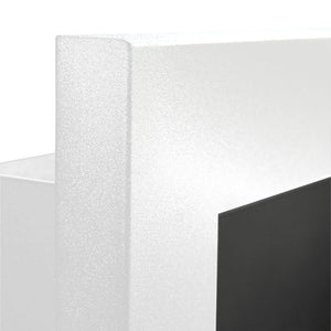 Camino a bioetanolo da parete o incasso Livorno Bianco L 90 x P 12 x H 40 con vetro