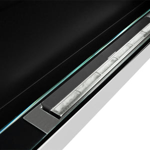 Camino a bioetanolo da parete o incasso Livorno Bianco L 90 x P 12 x H 40 con vetro