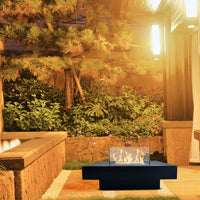 Camino a Bioetanolo Panarea Nero 70X70X35 per Esterni/Interni – Design Compatto