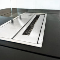 Camino a Bioetanolo Panarea Nero 70X70X35 per Esterni/Interni – Design Compatto