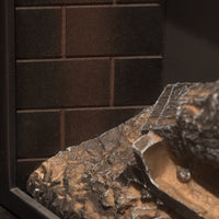 Camino elettrico caminetto da terra CAMBRIDGE in legno Nero 110x36x100h