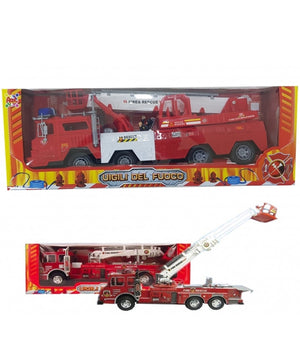 Camion Pompieri Vigili Fuoco 50cm Luci Scala Allungabile Girevole Gioco Bambini         