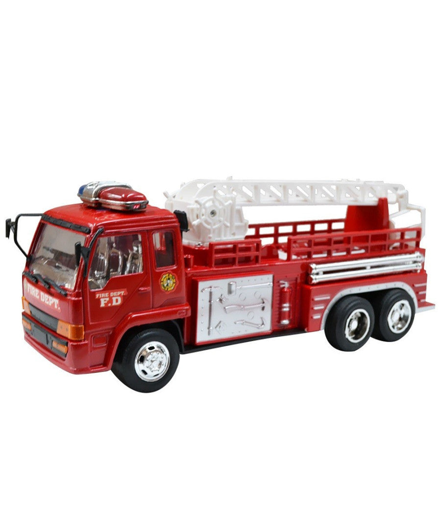 Camion Vigili Del Fuoco Giocattolo Con Scala Di Soccorso Girevole E Allungabile         
