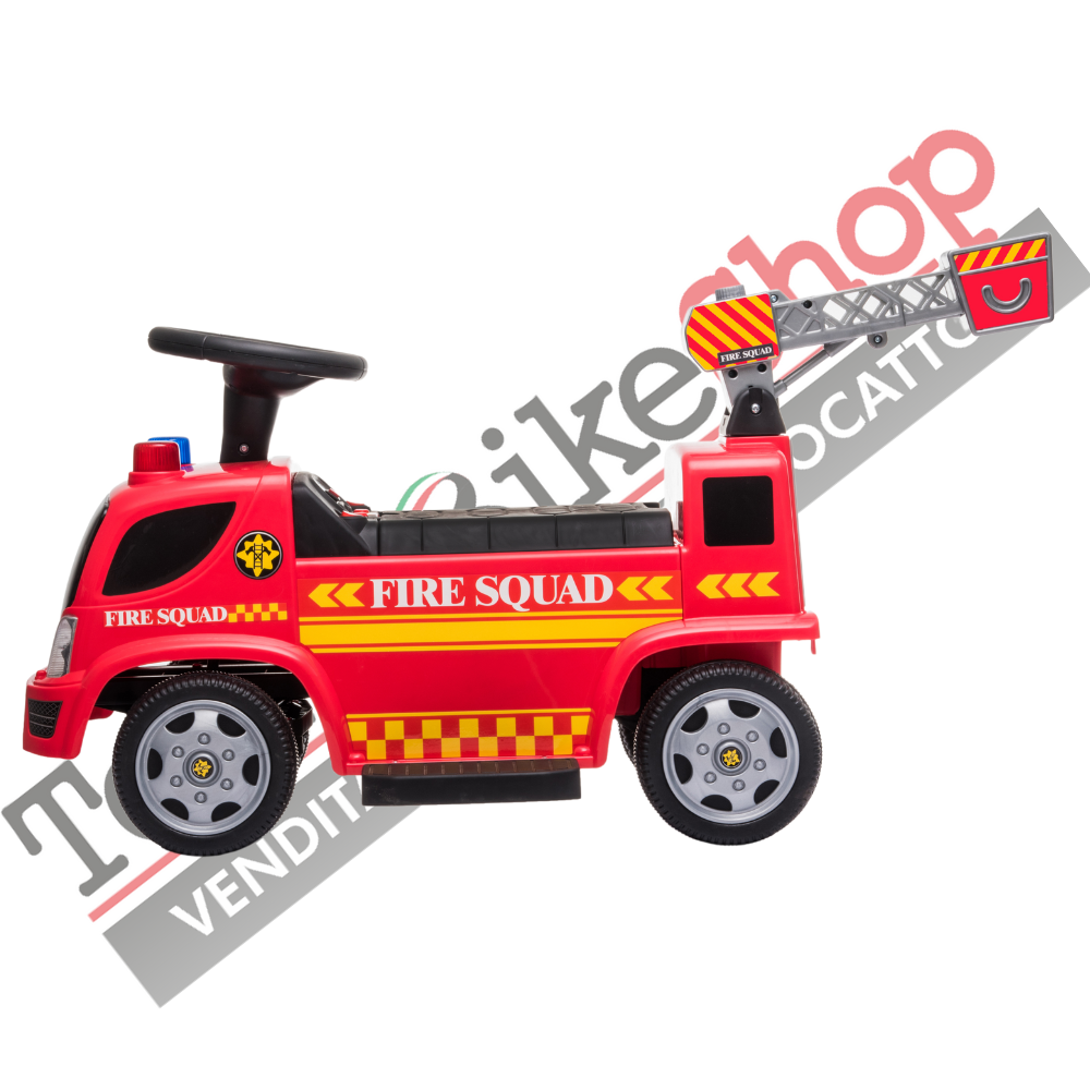 Camion dei Pompieri Elettrico Per Bambini 6V Spara Bolle