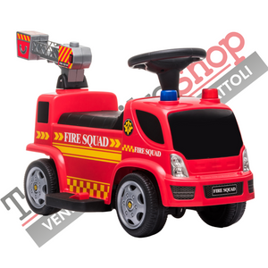 Camion dei Pompieri Elettrico Per Bambini 6V Spara Bolle