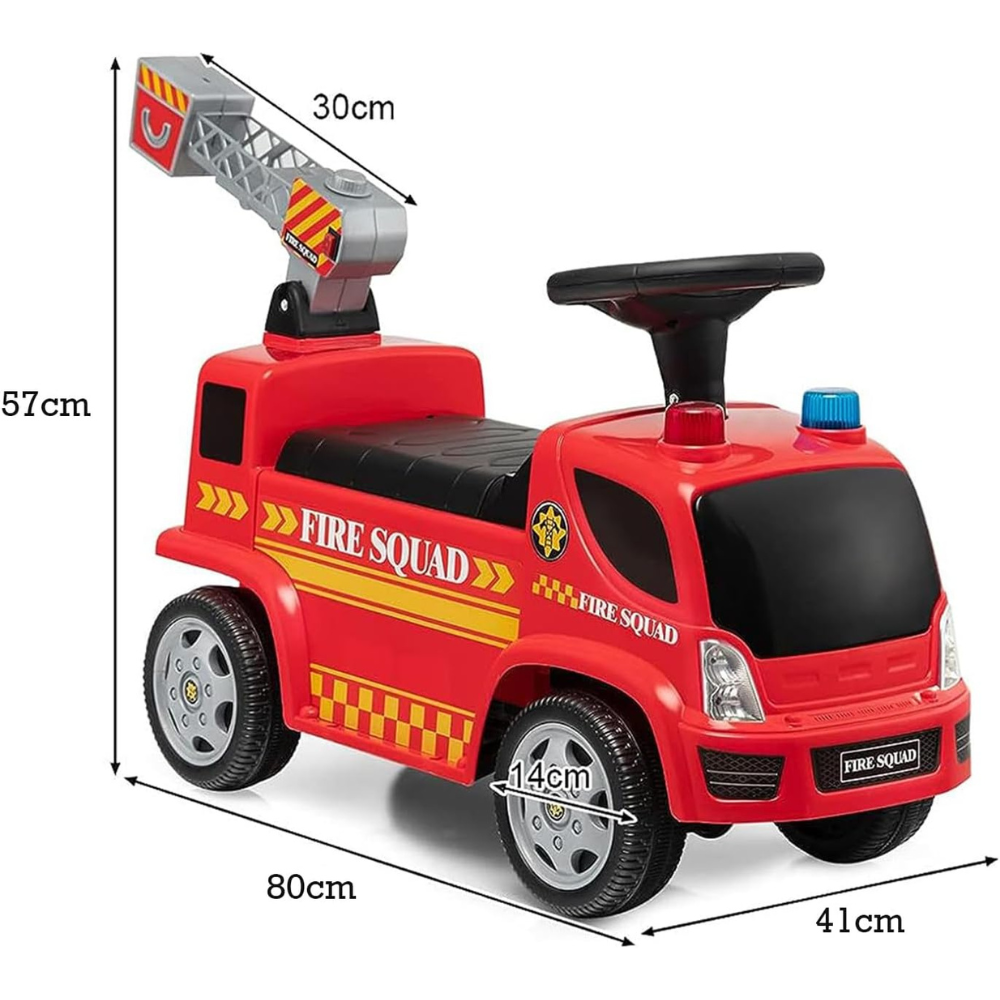 Camion dei Pompieri Elettrico Per Bambini 6V Spara Bolle
