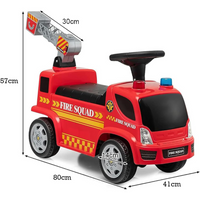 Camion dei Pompieri Elettrico Per Bambini 6V Spara Bolle