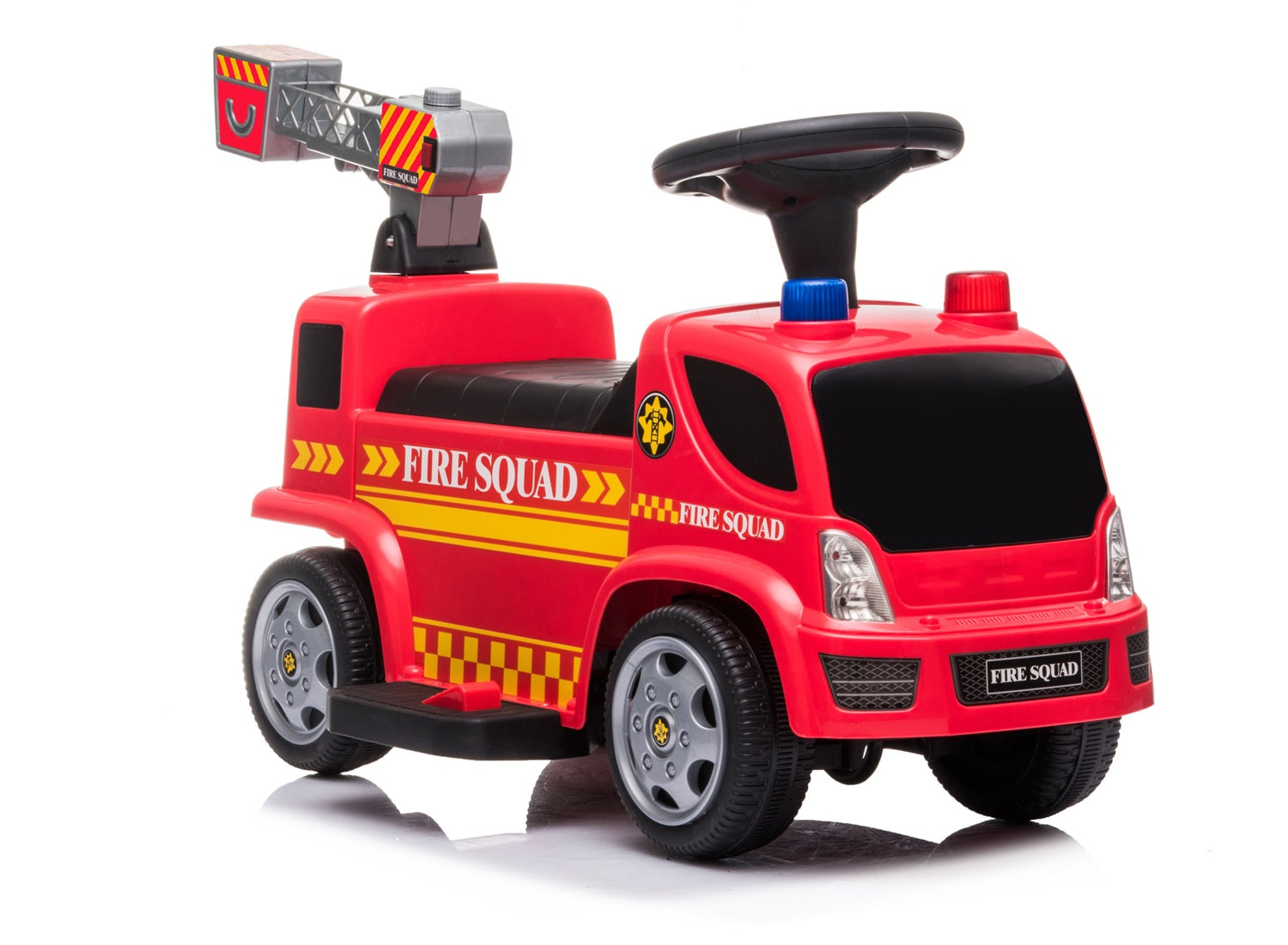 Camion dei Pompieri Elettrico Per Bambini 6V Spara Bolle