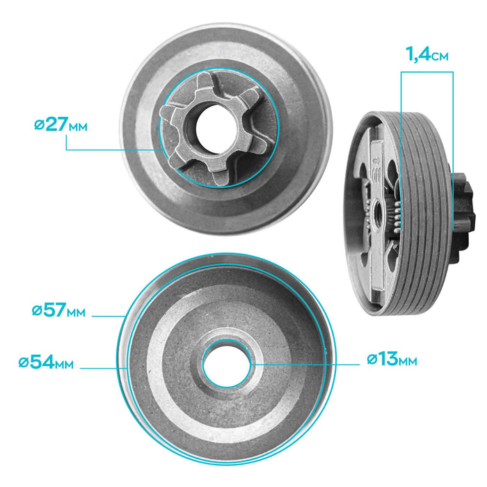 Kit Frizione Completo Per Motosega 25Cc - Frizione + Campana Frizione Ricambio Compatibile Frizione+Tamburo Frizione Per Motoseghe 25Cc