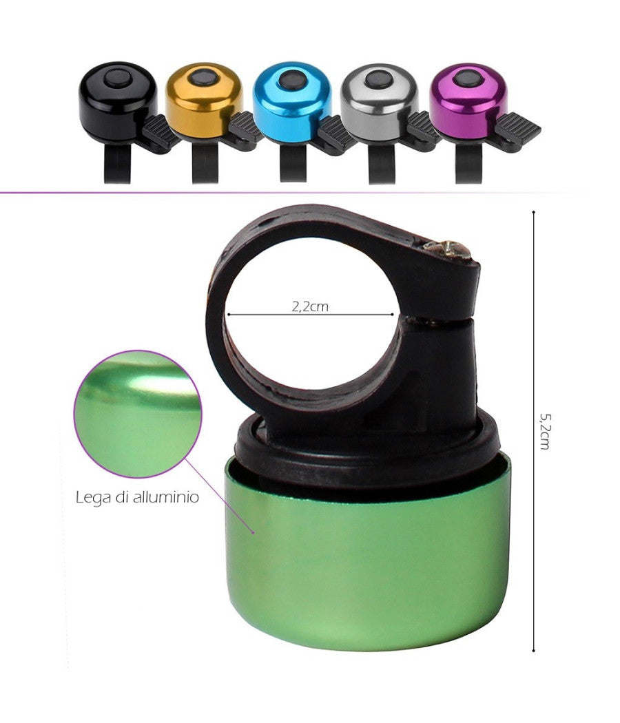Campanello A Percussione In Lega Di Alluminio Attacco Universale Bici Xc-1632         