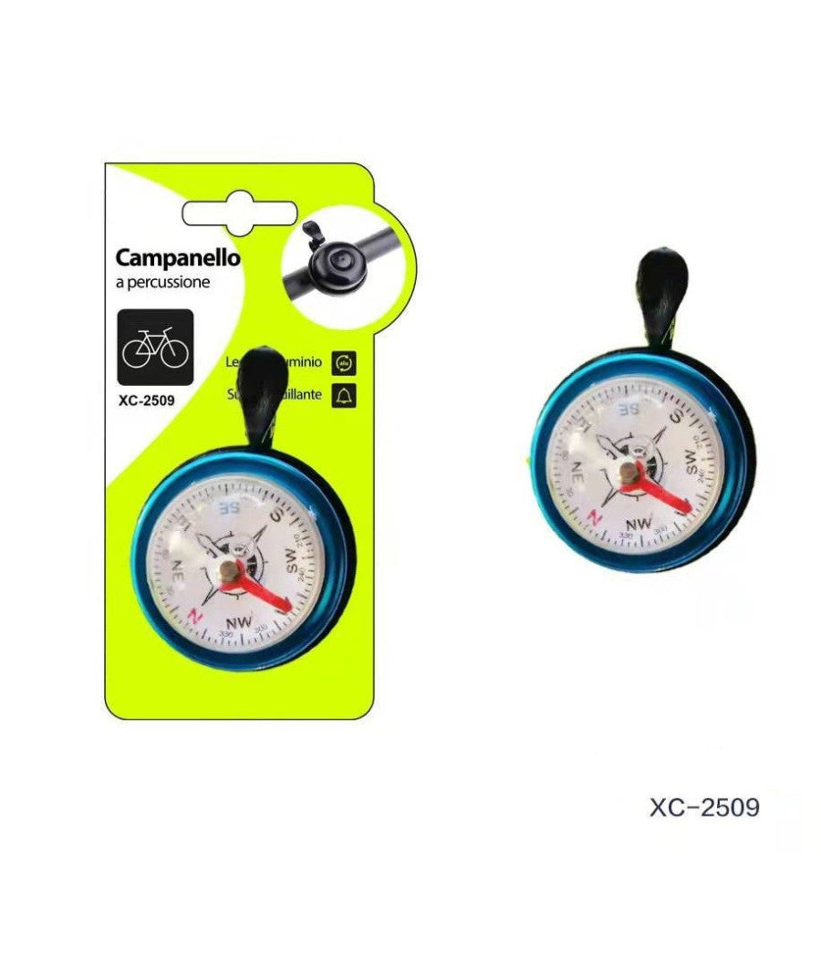 Campanello In Lega Di Alluminio Per Bicicletta Bici Con Bussola Manubrio Xc-2509         