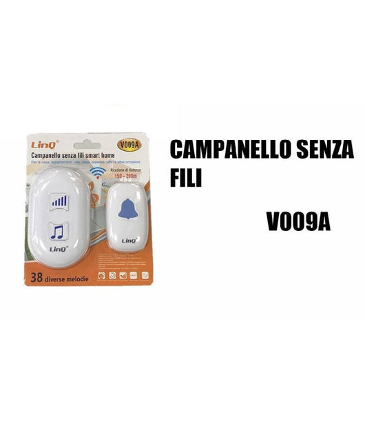 Campanello Senza Fili Con Ricevitore Smart Home 200-300 Metri Spazi Aperti V009a         