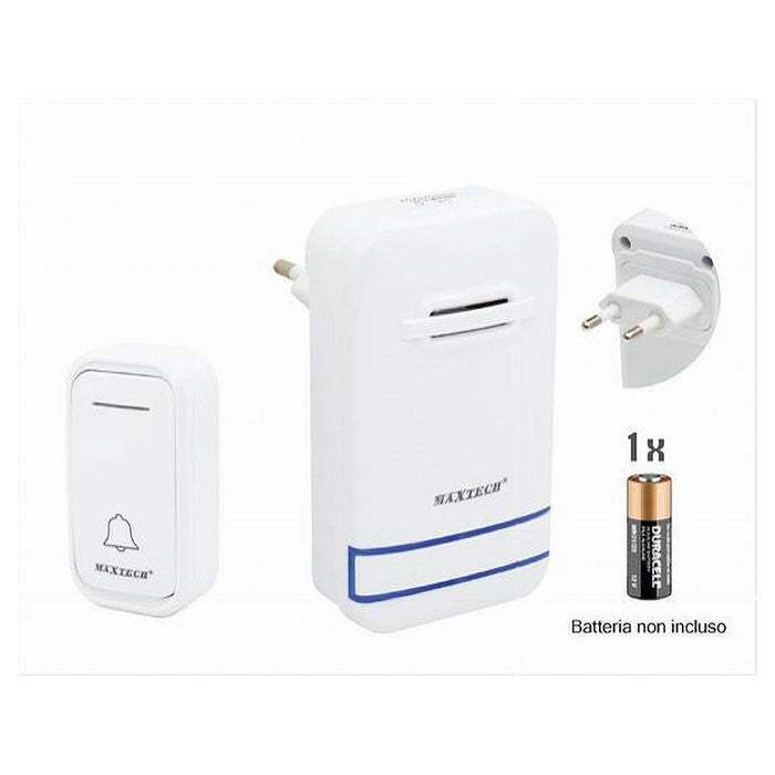 Campanello Wireless Senza Fili Spina Incorporata Wifi Indicatore Led Camp-03 Maxtech         