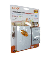 Campanello Wireless Spina Elettrica Senza Fili 32 Melodie A8620 Distanza 100 Mt         