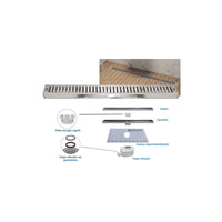 Canaletta doccia acciaio 75 cm CN75-01KIT – Brixo