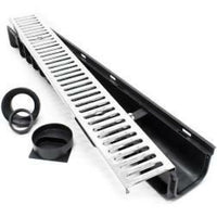 Canaletta Pp Nera 13X100 H.15 Con Griglia Stampata Zincata B08X9