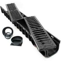 Canaletta Pp Nera 13X100 H.7,5 Con Griglia Ghisa (2Pz) C250 B08X