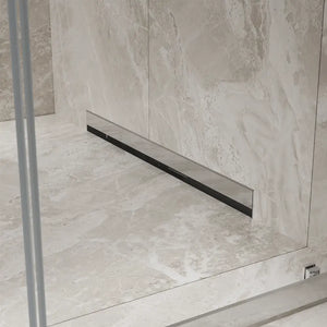 Canalina doccia con scarico a muro 100 cm con cover cromata