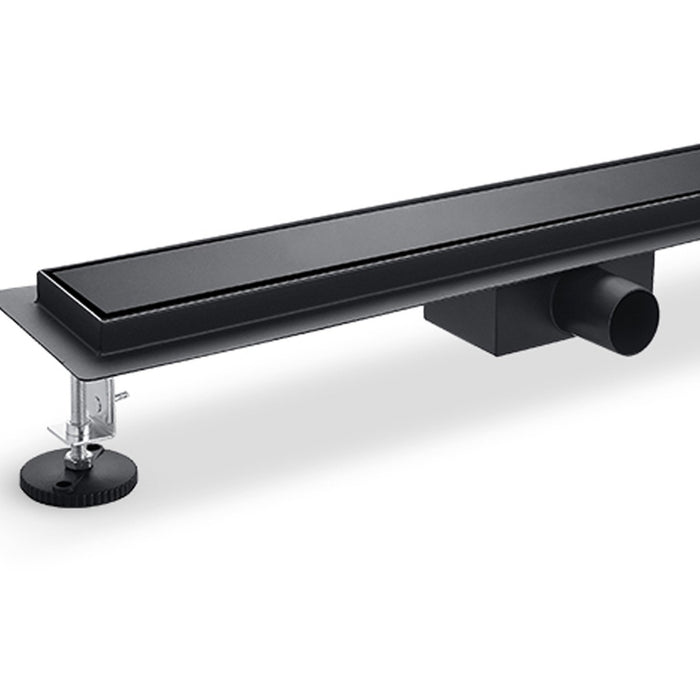 Canalina di scarico doccia nera a pavimento 60cm