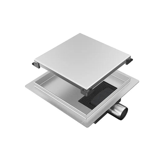 Canalina di scarico quadrata a doppia installazione 20cm