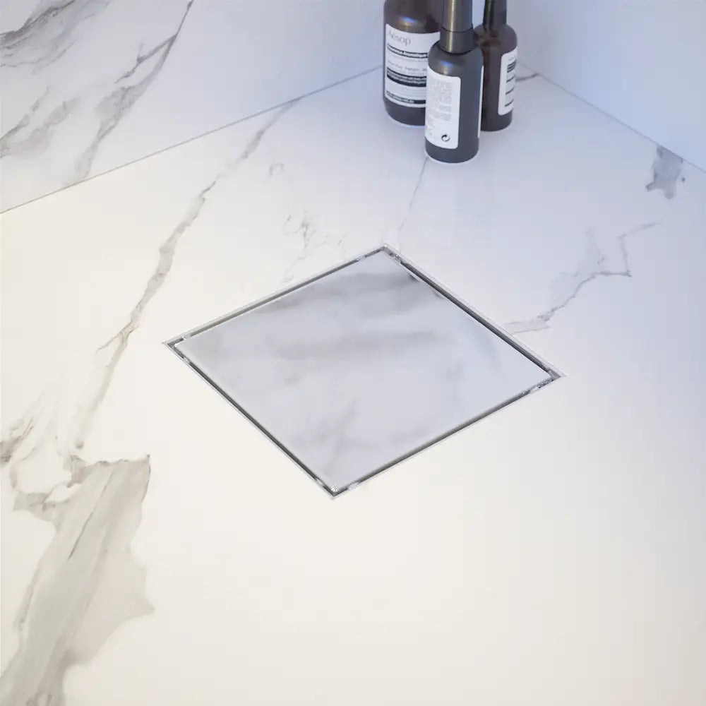 Canalina di scarico quadrata a doppia installazione 15cm