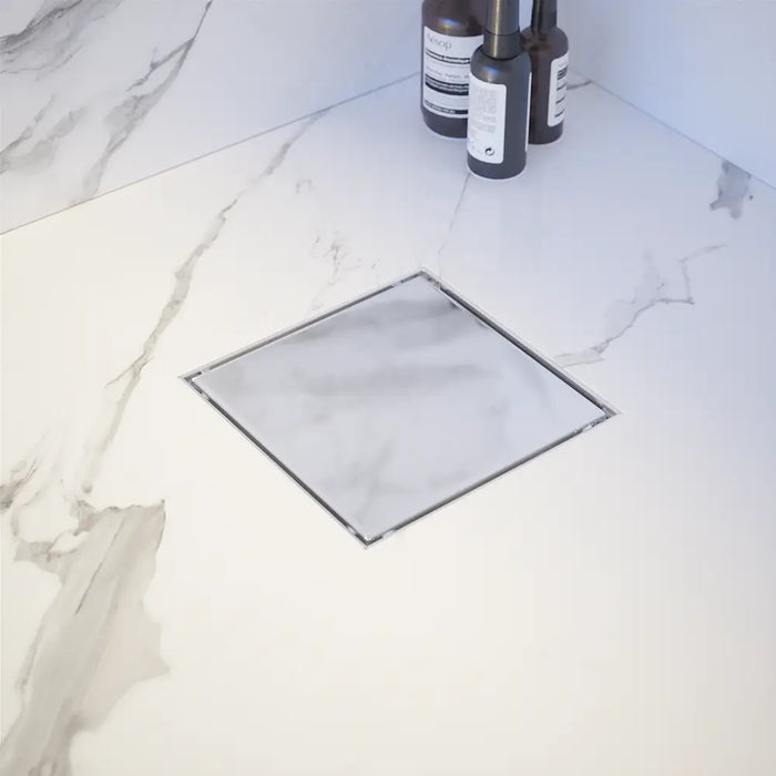 Canalina di scarico quadrata a doppia installazione 15cm